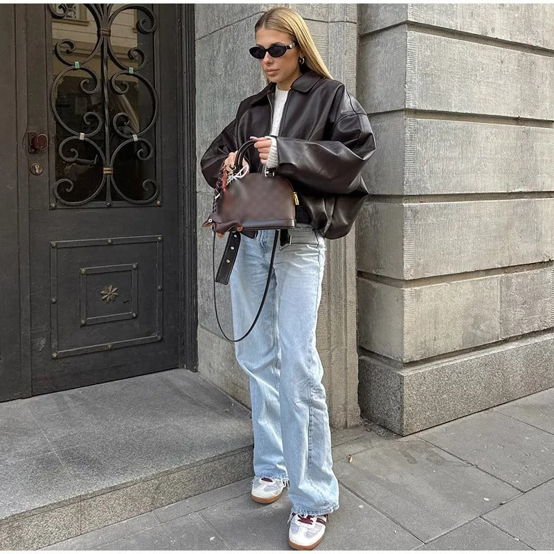 VINTAGE LILA | LEATHER JACKET