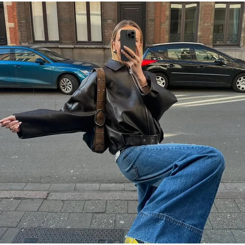 VINTAGE LILA | LEATHER JACKET